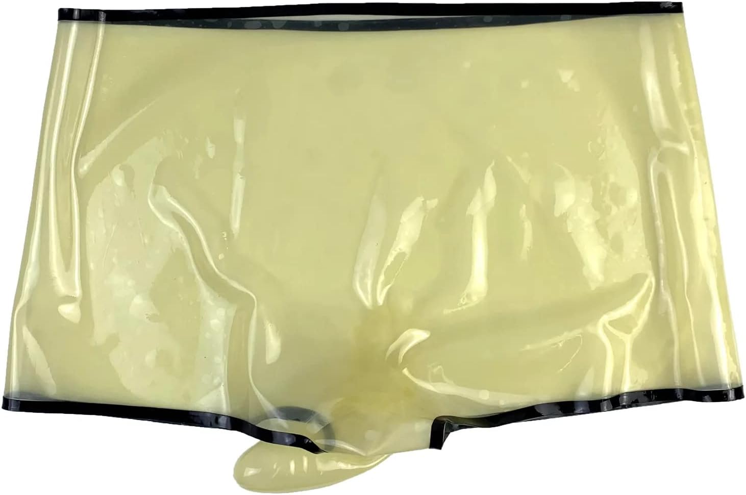 Transparent Latex Short Boxer Briefs Panties, Men's Clear Rubber Latex Panties, Sexy Pants Party Club Cosplay