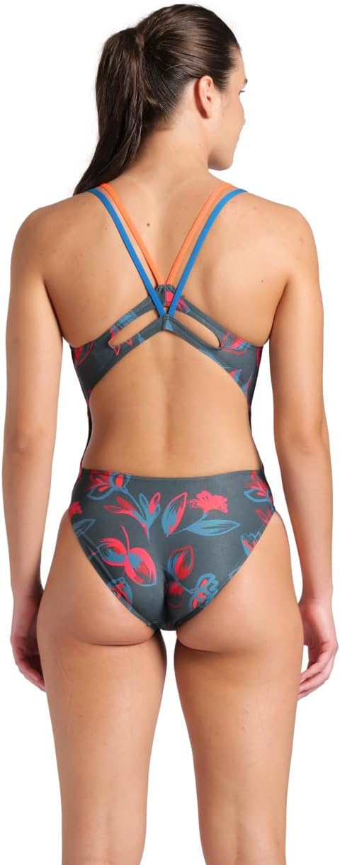 Arena Womens Arena Performance Women's Floral Lace Back Plus Training Swimsuit Ladies Bathing Suit - Image 2