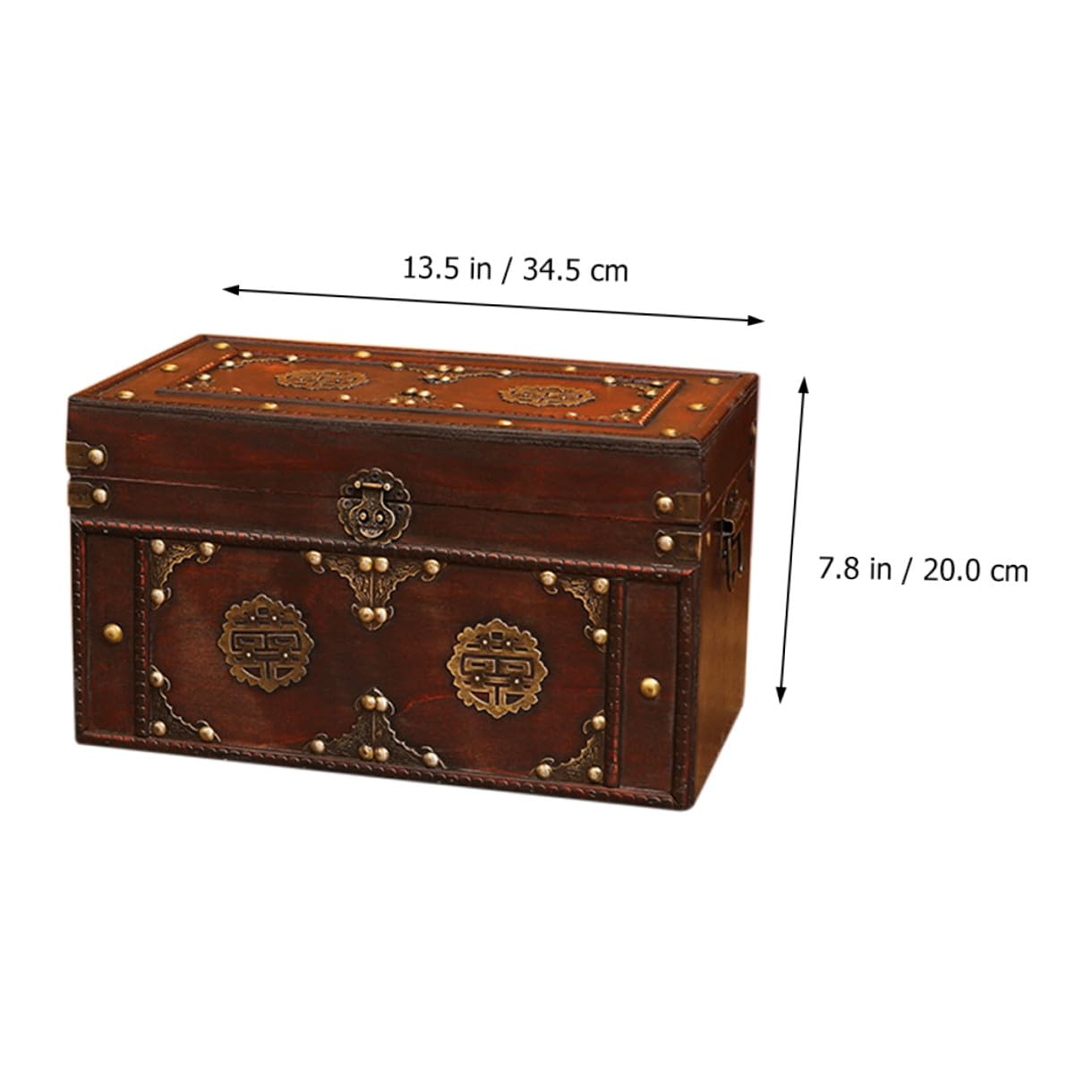 Kichvoe Vintage Schmuckkästchen und Legierung, Braun, Dekorativ | Aufbewahrungsbox für Schmuck, Retro Stil, für Zuhause und Bastelbedarf, Kompakte Größe