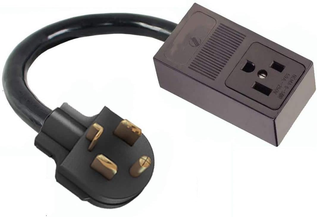 Tanning Bed Booth Power Adapter, 14-30P 4-Pin Male Dryer 220/250V Plug To 6-50R 3-Pin Receptacle Outlet Socket, Electrical Connector Cord Converter NEMA FX369TAN