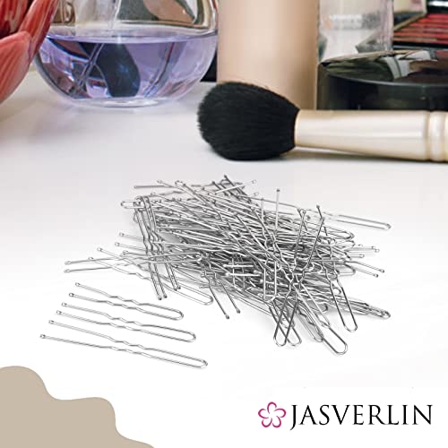 Jasverlin U Shaped Hair Pin U Bobby Pins Silver Bun Pins Hair Clips Bunheads Hairpins For Women Girls Updo White Hair Accessories Large Long Mini 3 Size Assortment 150Pcs #TOP5
