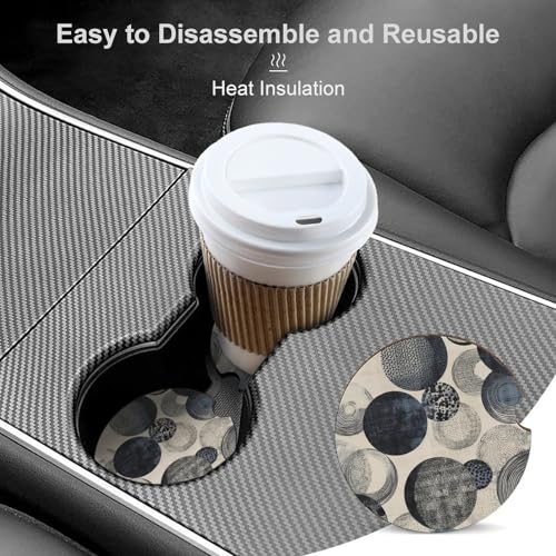 Posavasos para Auto Estilo Círculo Índigo 2 Piezas miniatura 4
