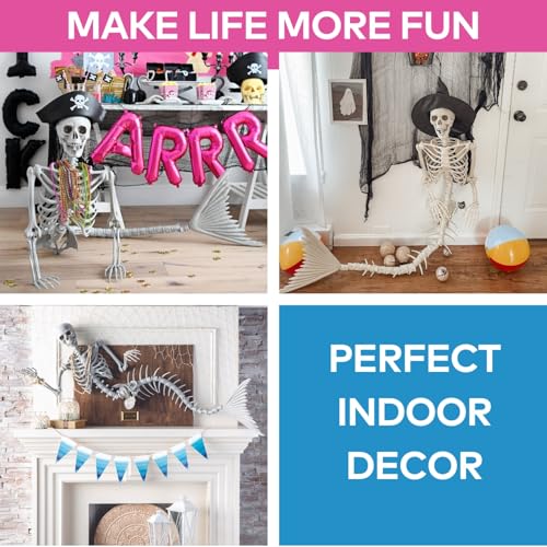 Fun Express 73", 6 Ft, Life Size Original Mermaid Skeleton decor Halloween Decoration, Plastic, Posable, Outdoor and Indoor Use, Halloween and Mystical Decor4