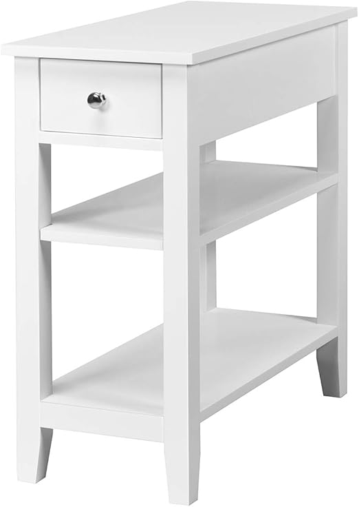 Giantex Narrow End Table, Small Side Table with Drawer and