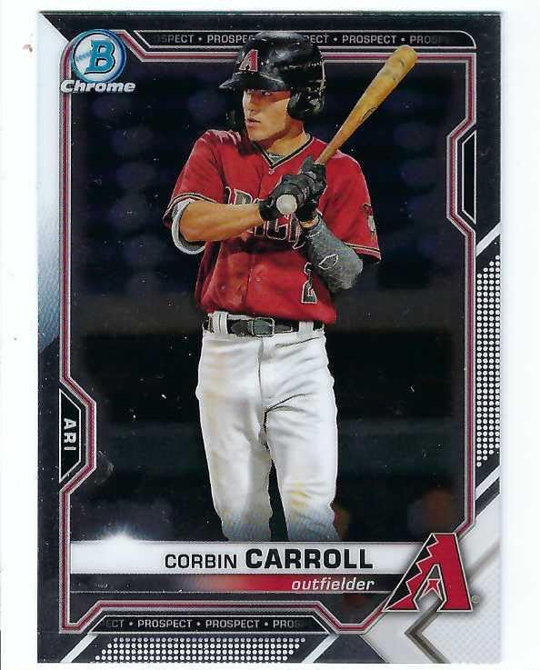 CORBIN CARROLL 2021 Bowman Chrome Prospects #BCP142 Rookie Card RC Arizona Diamondbacks Baseball