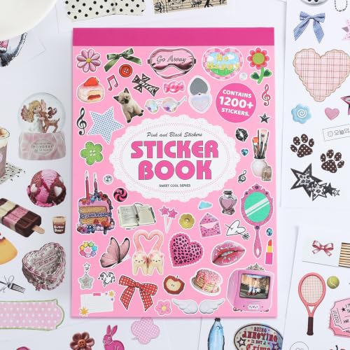 Image of Washi Stickers Set Vintage Aesthetic Sticker Book for Journaling, DIY Decorative Paper Sticker Decals for Bullet Journal Art Scrapbooking Diary Card Craft Gift Album (Aesthetic Style 4)