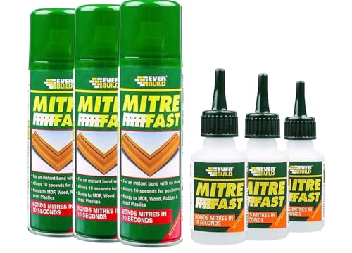 3x Mitrefast Two Part Bonding Kit Glue & Activator