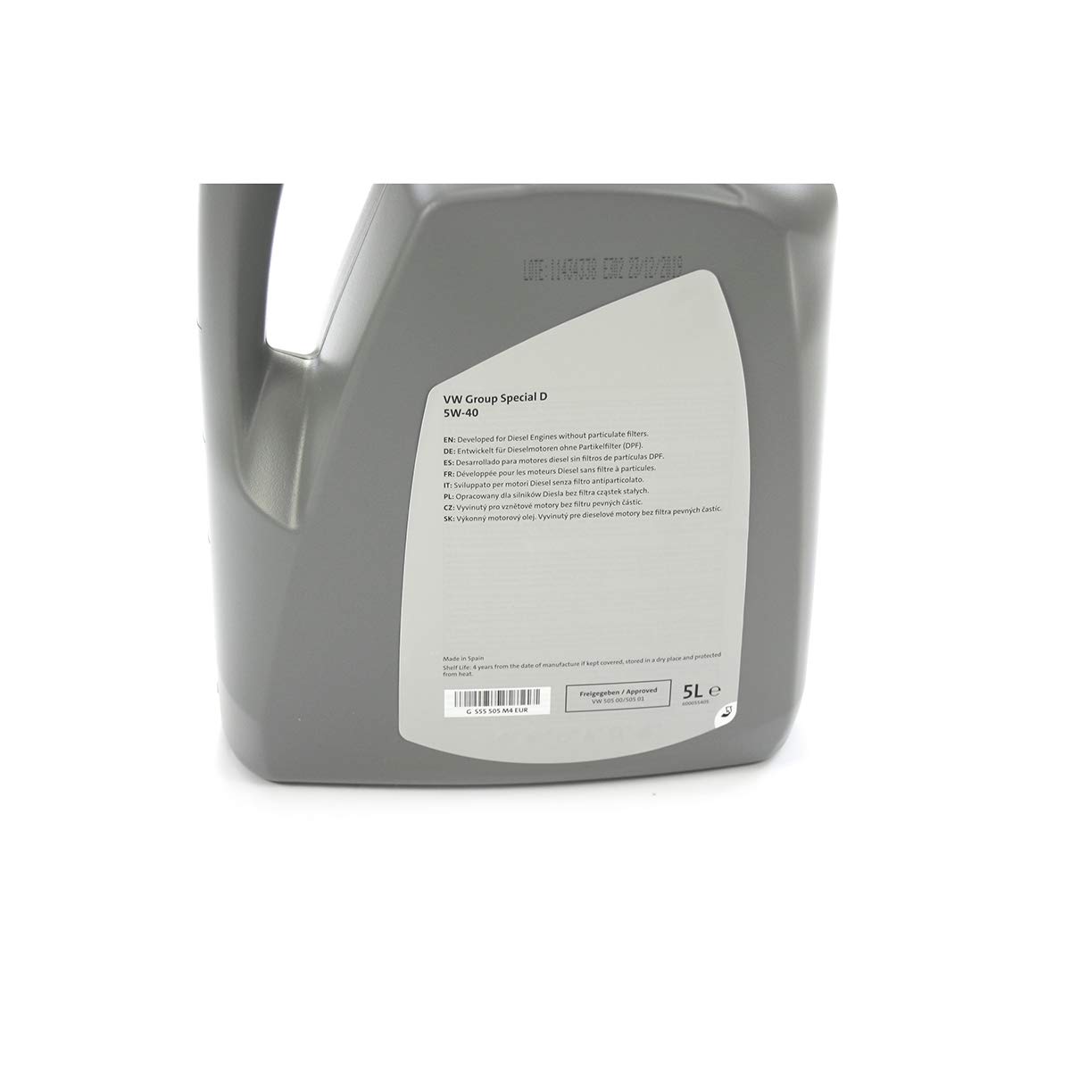 Aceite Motor Special D 5W40 Original VW Standard 50500 50501 Diesel, 5 Litros