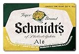 DEBAOABX Tin Sign Vintage Chic Art Decoration Poster Schmidt's Ale Beer Brewery Lager for Store Bar Home Cafe Farm Garage or Club,8x12 inch