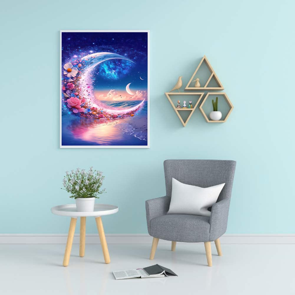 5D Diamond Painting Strand Motiv 30x40cm - DIY Diamantbild Mit Muscheln
