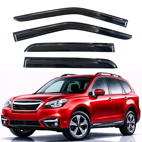 Image of KPY Rain Guards Fit for 2014-2018 Subaru Forester, Out-Channel Window Visors Vent Wind Deflectors 4PC, Car Accessories for 14-18 Forester