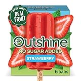 Outshine No Sugar Added Strawberry Fruit Ice Bars, 14.7 Fl Oz (Frozen)