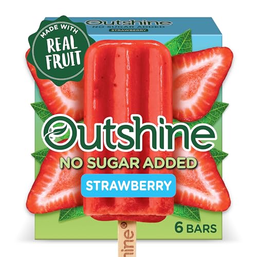 Outshine No Sugar Added Strawberry Fruit Ice Bars, 14.7 Fl Oz (Frozen)