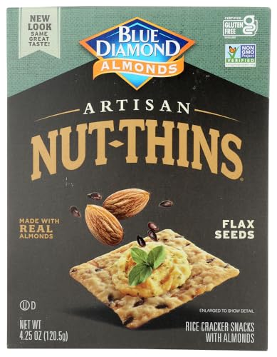 Blue Diamond Nut-Thins Artisan Nut-Thins, Flax Seed 4.25 oz(Pack ...