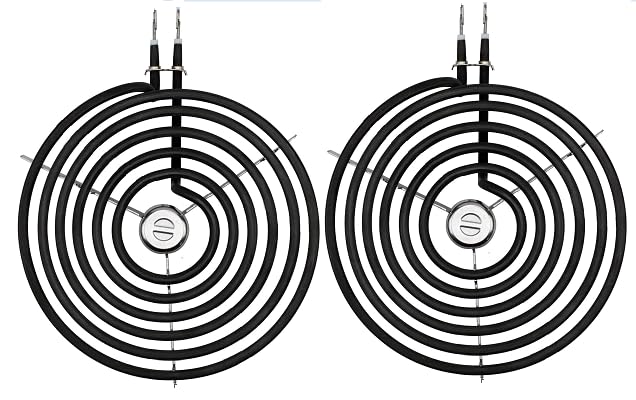 TOP-HEATER - Quemador de estufa 234715(WB30M2) de 8 pulgadas para estufa GE Hotpoint RCA Range por TOP-HEATER, quemador eléctrico Match WB30M1, elemento de quemador eléctrico de 6 vueltas, 2 unidades