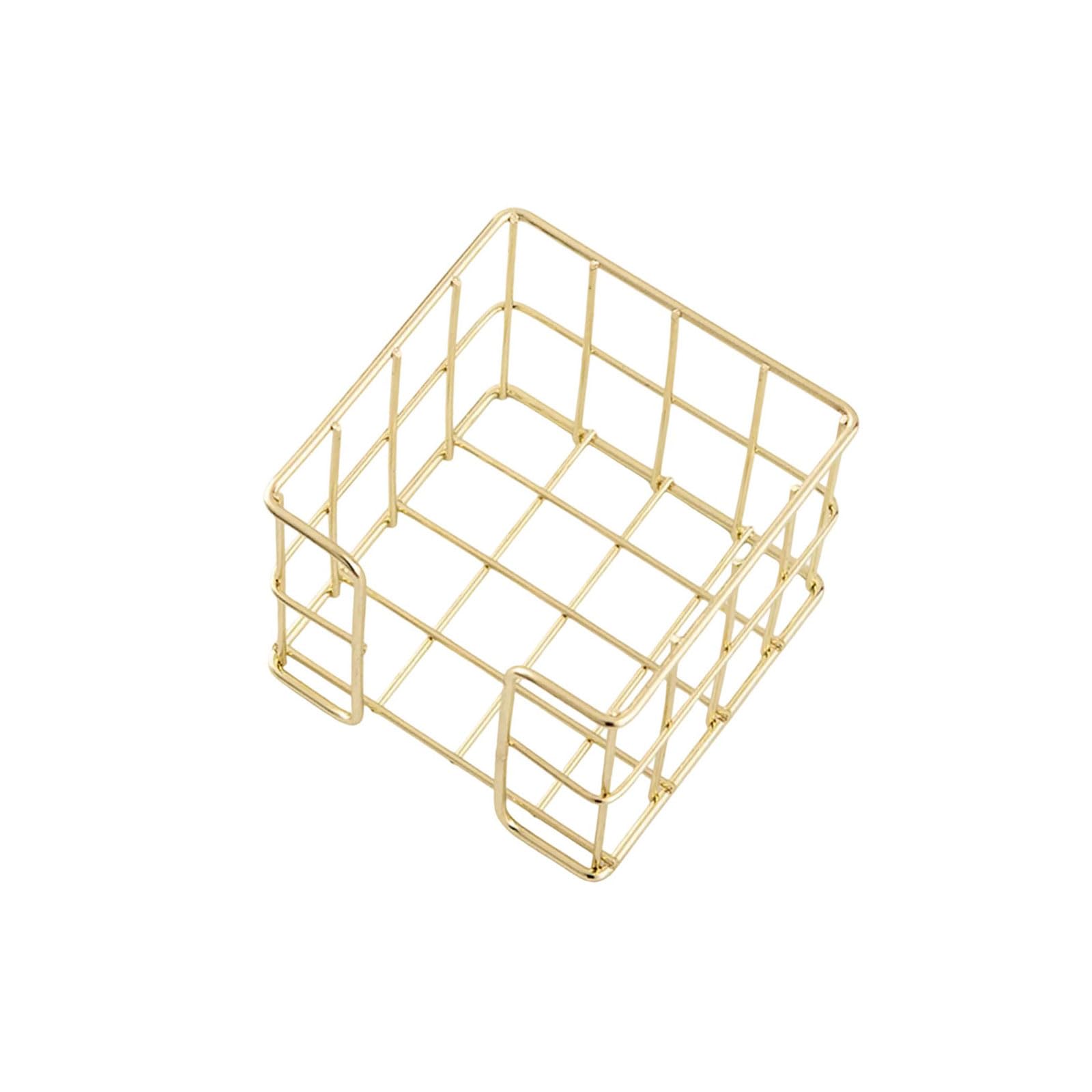 RGYBAO Iron Wire Note Block Holder Desk Notepads Holder Storage Box Memo Pad Holder Metal Note Box For Office 27x95x80mm