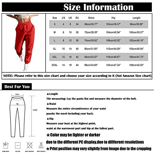 Womens Sweatpants Baggy High Waisted Fall Pants Cinch Bottom Joggers With Pockets Y2K Cotton Athletic Trousers #TOP2