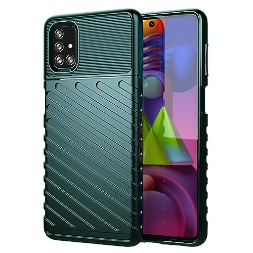 Image of Shockproof Back Cover Case for Samsung Galaxy M51 4G | 360 Degree Protection | Protective Design | Anti-Scratch Tough Slim TPU Case for Samsung Galaxy M51 4G (Green)