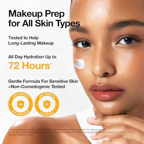 Image of Anua, Zero-Cast Moisturizing Sunscreen SPF 50, Glow Natural Sunscreen for face, No White Cast, Hyaluronic Acid, Niacinamide, Oil-Free, KPop Demon Hunters, Korean Skincare, 1.69 fl oz