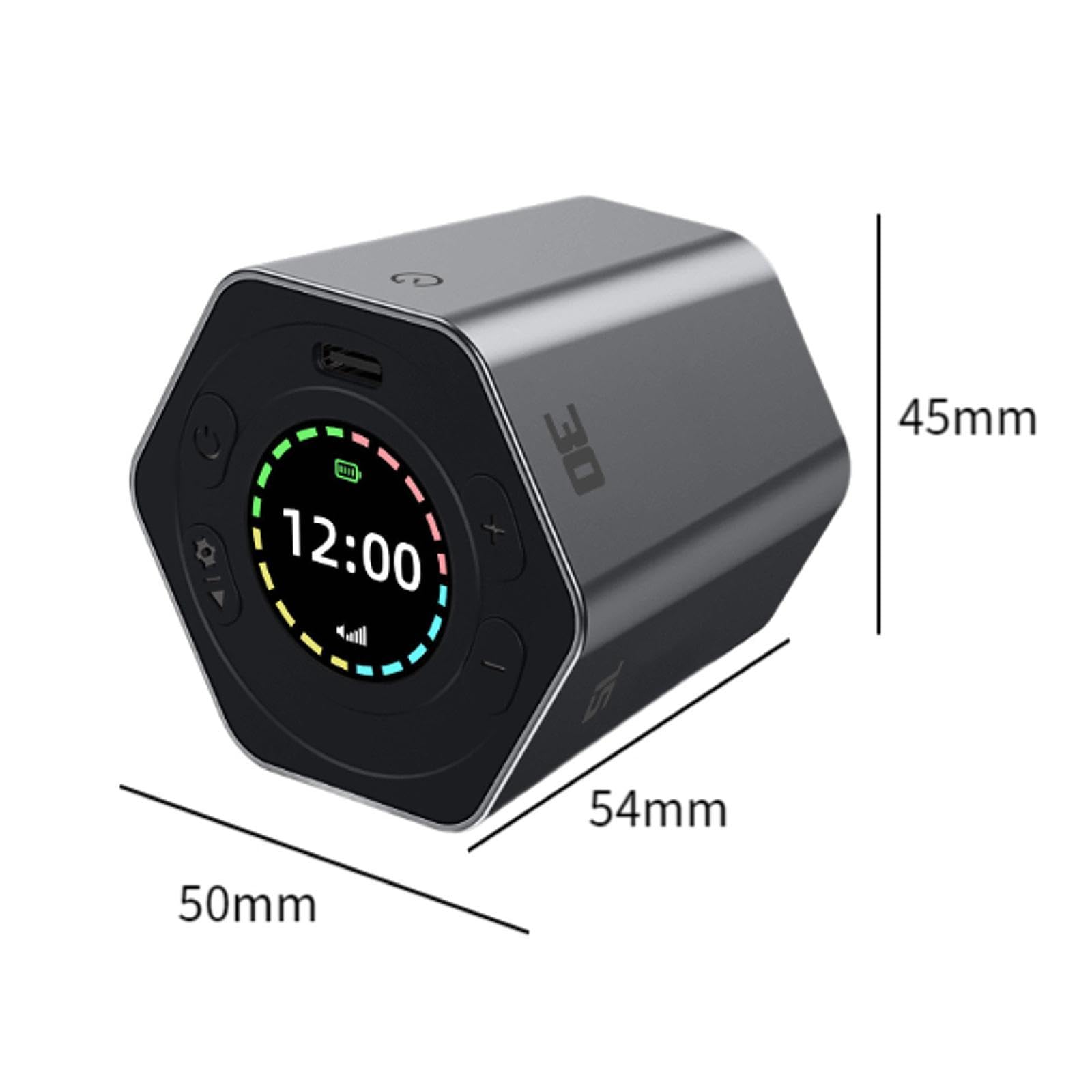 Fenteer Pomodoro Timer Flip Timer 5/15/25/30/45/60min Cuenta regresiva personalizada para cocinar, gris