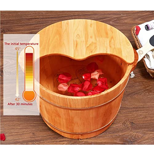 Tina de spa para pies de madera maciza con tapa miniatura 5