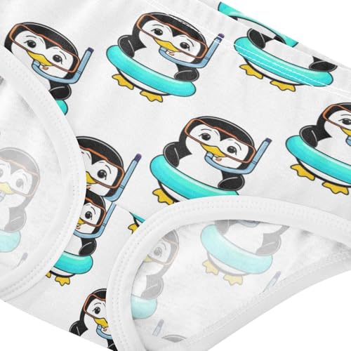 Joisal Durable Girls Underwear Toddlers 2t Cotton Panties for Girl Cute Penguins White Cartoon Kids Briefs Undies4