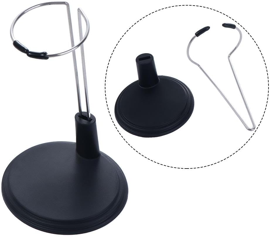 Doll Stand, Action Figure Stands with Expandable Waist Wire,Doll Display Holder Dolls Accessories(black for 15cm doll)