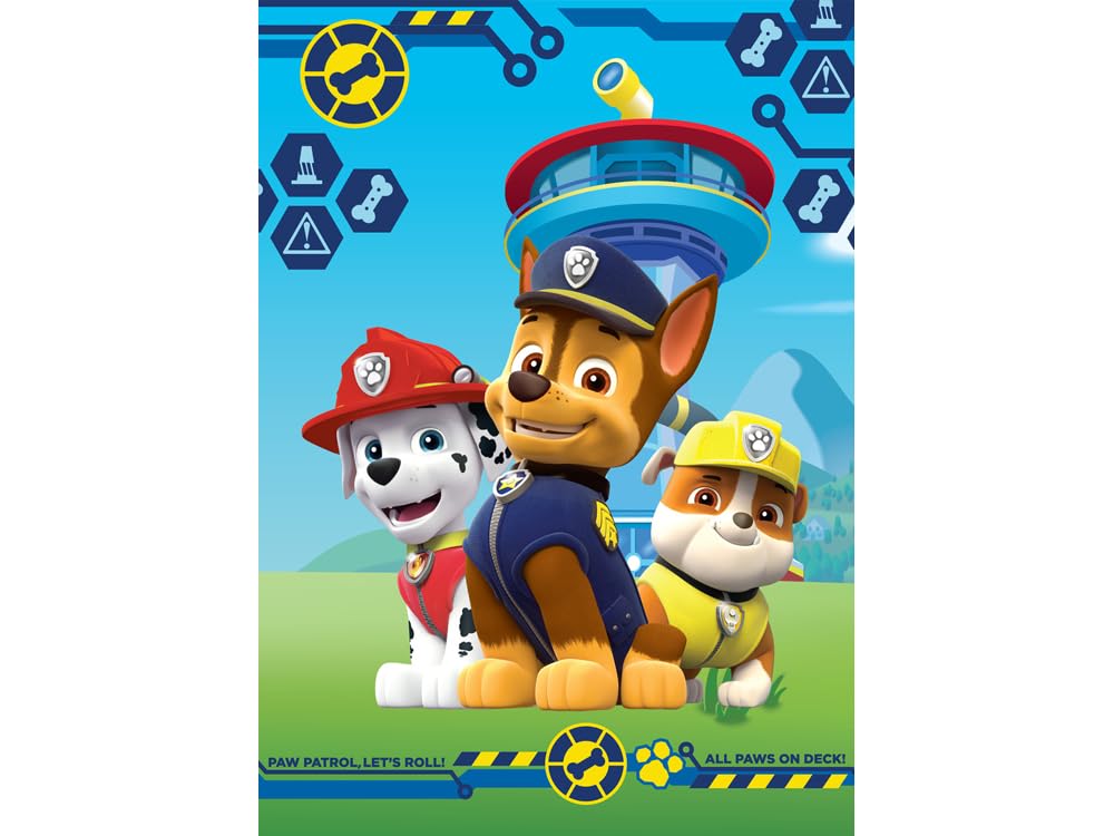 Brandmac Boys Blue Paw Patrol Kids Fleece Blanket 140 X 100 Cm