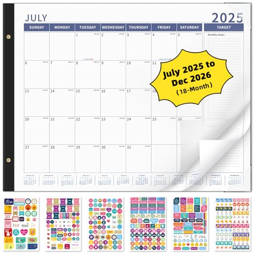 Ospelelf Desk Calendar 2025-2026 Large 22'' x 17'' Calendar 2025 ...