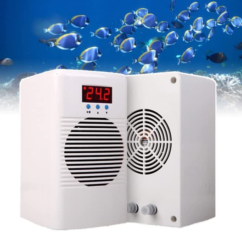 XNZJHPP Enfriador de Acuario Enfriador de Agua y Calentador Enfriador de Acuario para Menos de 20 l Arrecife de Coral Marino Tanque de camarones Acondicionador de Temperatura del Agua