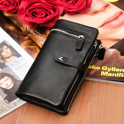 Image of Wallet for Women - Genuine Leather RFID Purses for Women