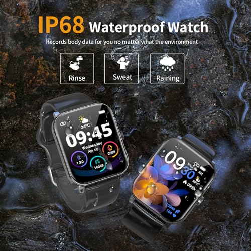 Smart Watch, Smartwatches for Men Women, 1.85" HD Fitness Tracker (Answer/Make Calls), 120+ Sport Modes, Heart Rate/Sleep Monitor, IP68 Waterproof Fitness Watch, Smartwatch for Android iOS - Image 8