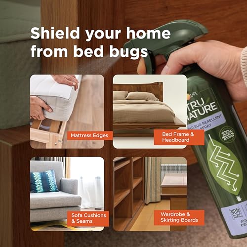 Image of Tru Nature Herbal Bed Bug Repellent Spray - 200 ML | Non-Aerosol | 100% Plant Based, Chemical Free | Safe for Home, Bedroom & Travel Use