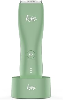 INVJOY Electric Ball Trimmer, Groin Hair Trimmer, Body Shaver for Men / Women, with Replaceable Ceramic Blade Heads, Waterproof Wet / Dry Body Hair Trimmer, Ultimate Male Hygiene Clipper Razor