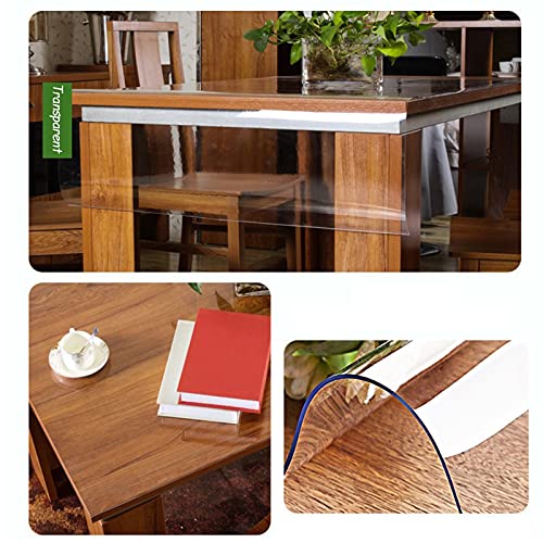 Nappe de protection contre les taches en PVC transparent pour bureau et table - 4