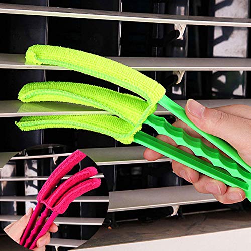 Blind Schoonmaakborstel,3 Lagen Afneembare Wasbare Stofzuiger Tool Roze & Groen 2 Stks - Image 4