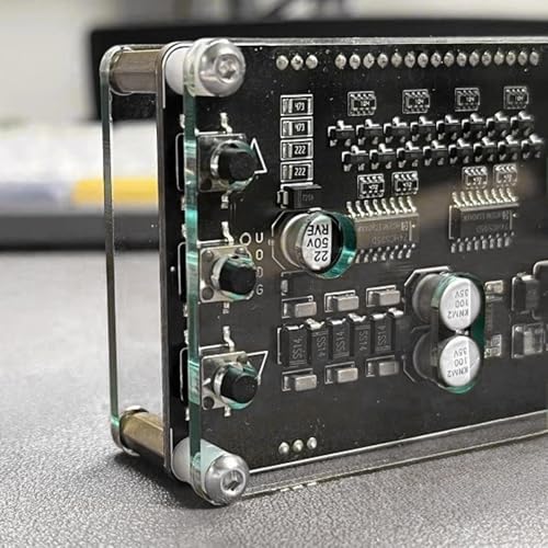 Image of AK2515 Pro Audio Spectrum Analyzer, VFD Display Music Sound Visualizer, Car & Home Audio Spectrum Analyzer, 3.5mm AUX & MIC Inputs, Advanced AGC, Clock Function