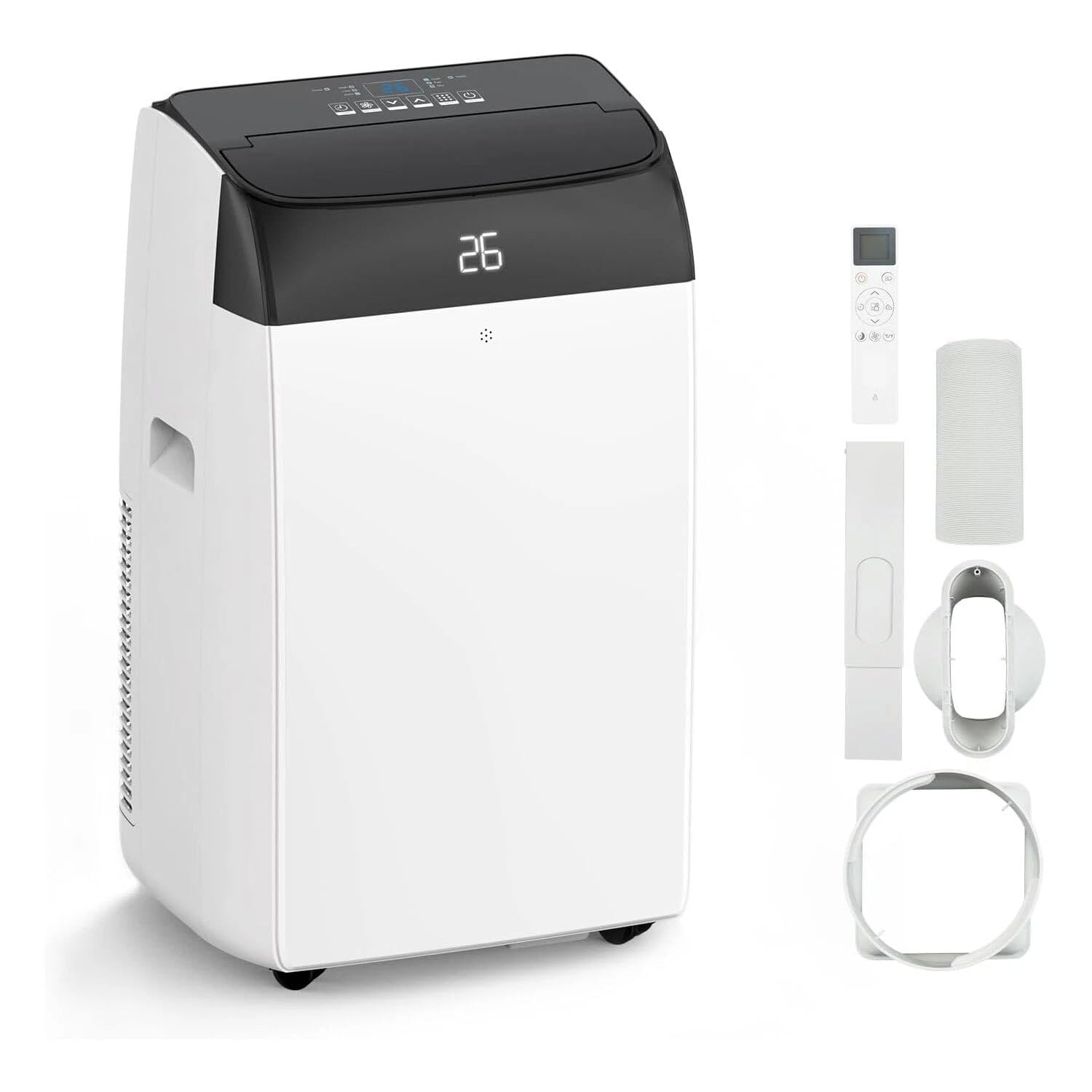 Aire acondicionado portátil 9000 BTU 2,6 kW(con mando a distancia), bajo consumo energético, pantalla LED, 4 modos, 2 velocidades de ventilador, 25 m², temporizador de 24 horas — view 11