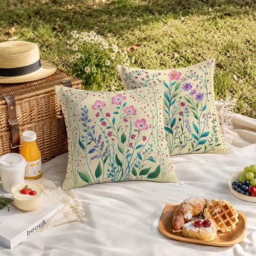 Lin coussin extérieur impérméable 60x60 de qualité supérieure beige - 4