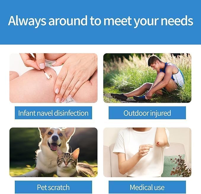 100 Sticks Iodine Swabs Povidone Iodine Swabsticks - Wound Care First Aid Supplies with Povidone Iodine Solution, Individually Wrapped in Reusable Plastic Case - Image 6