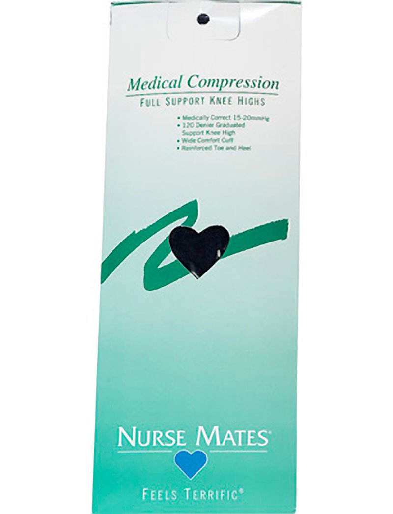 Nurse MatesNurse Mates Women's 15-20 Mmhg Medically Correct Compression Knee High Stockings Hosiery