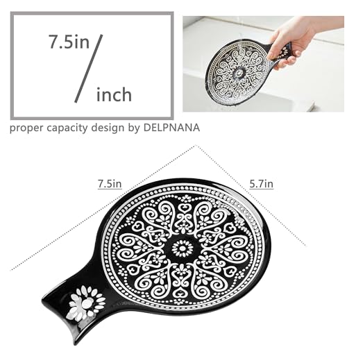 Delpnana SHAOTUO-2021-4-9 Ceramic Spoon Rest, Cooking Spoon Holder For Kitchen Counter/Stove Top/Dining Table Modern Farmhouse Decorative thumb #5
