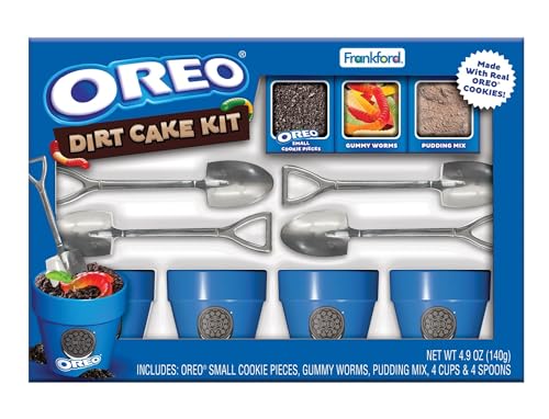OREO Dirt Cake Kit with Real Cookie Pieces, Gummy Worms,