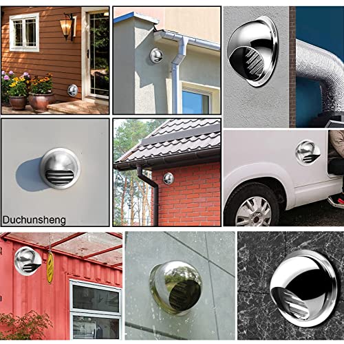 Griglia di ventilazione in acciaio inox resistente alle intemperie con schermo integrato per una facile installazione all'esterno, design a naso toro per ventilazione a soffitto