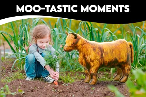 Image of Highland Inflatable Cow, Decorations for Birthday Party Supplies, Cow Wild West Farm Theme Gift Toy, Blow Up Bull UFO Cow Decor, Inflables Para Fiestas Buffalo Balloon, Bison Ox Fun Decoy