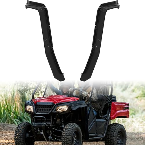 Image of SAUTVS Front Fender Flares Compatible with Honda Pioneer 520 2021-2026 / Pioneer 500 2015-2023 Accessories, Front Mud Guards Mud Flaps, Easy Installation, Full Protection
