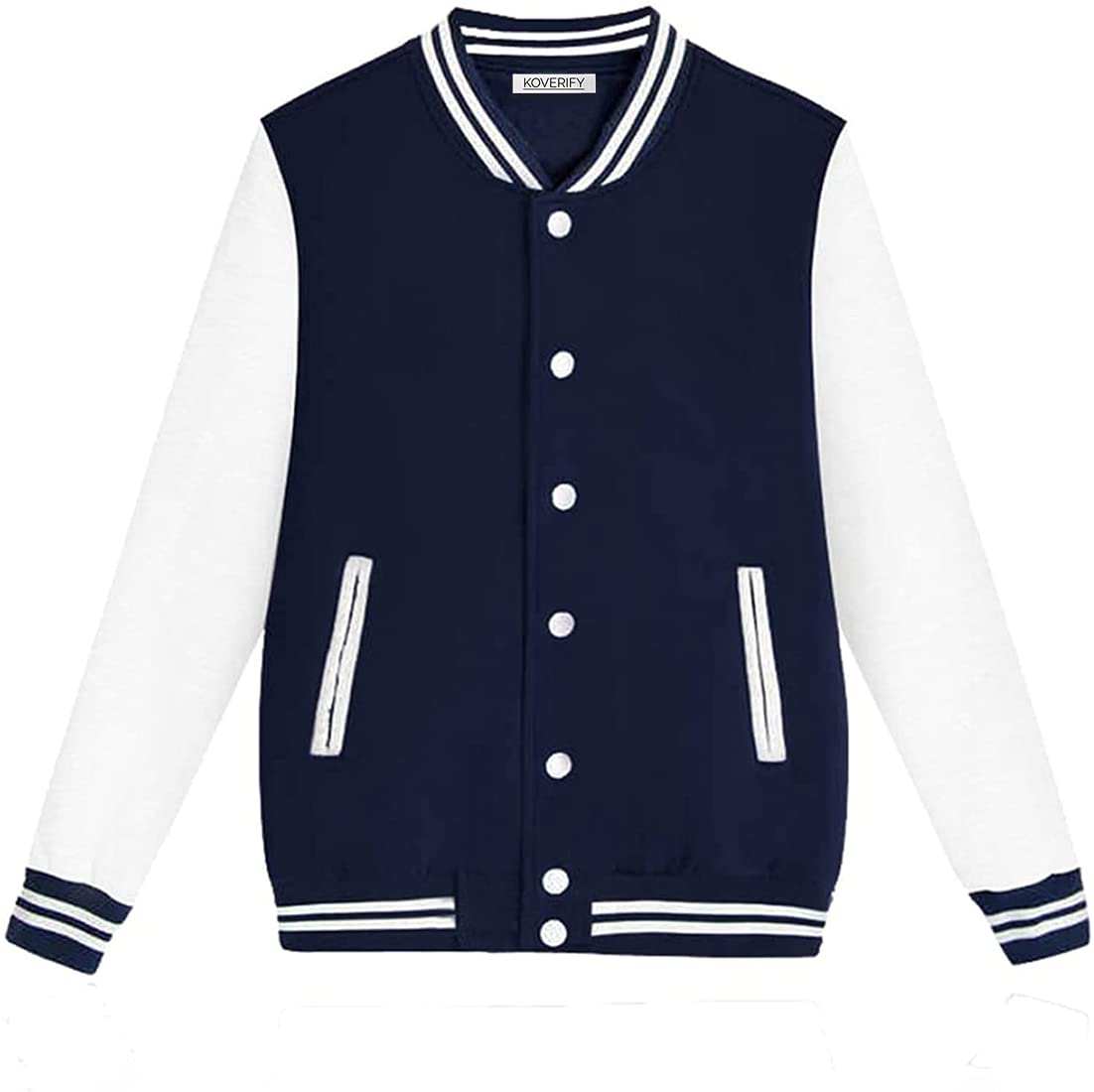 koverify Unisex Adult Cotton Blend Standard Length Letterman Jacket-picture-49