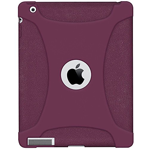 Amzer Silicone Jelly Skin Fit Case Cover for Apple iPad 2 and iPad 3 - Purple