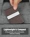 MaxGear Business Card Holder, PU Leather & Stainless Steel Business Card Case for Men or Women, Slim Name Cards Holder RFID Blocking Credit Cards Carrier with Magnetic Closure, Coffee