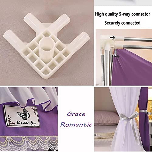 Mosquitera de lujo para eliminar insectos en camas con dosel de metal 6